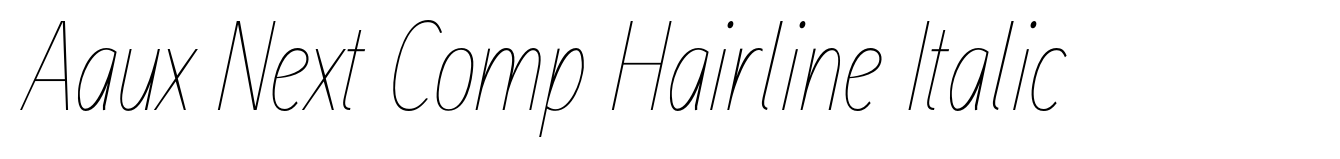 Aaux Next Comp Hairline Italic